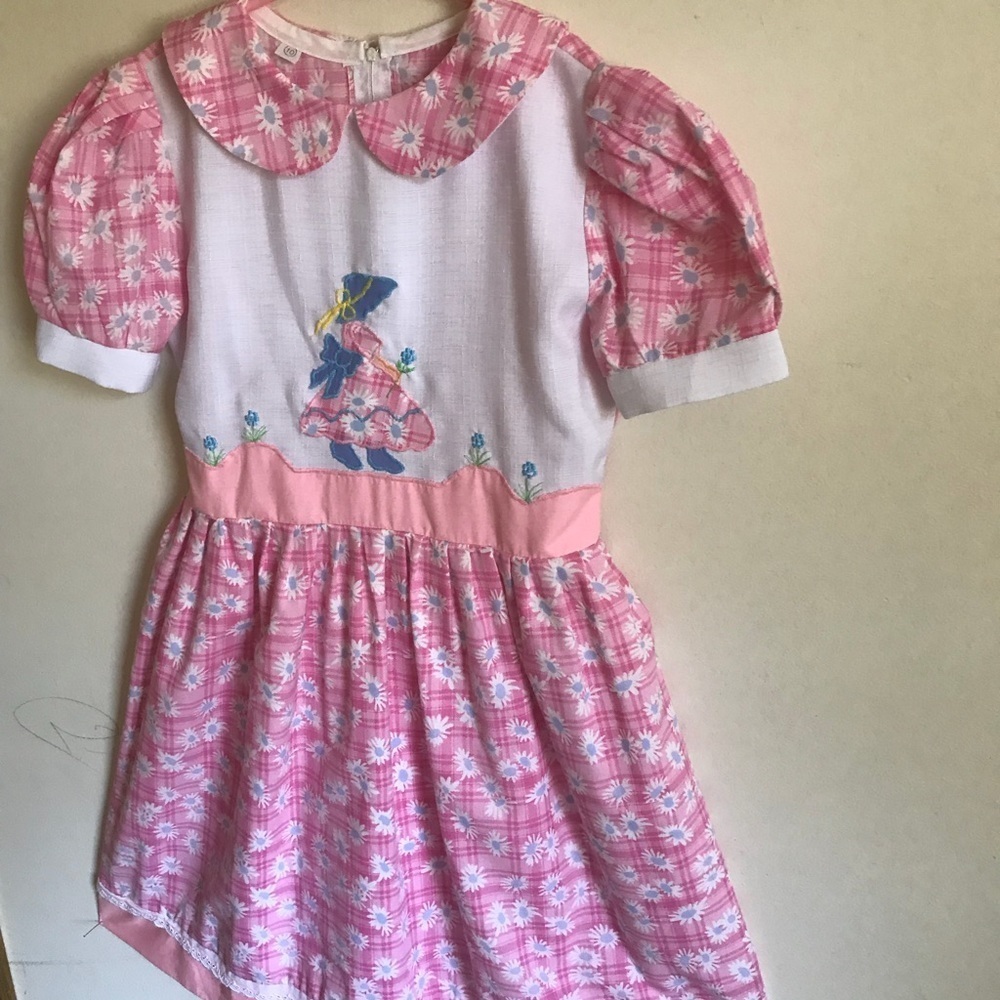 Rare Vintage 1971 Peter Pan Collar Prairie Dress